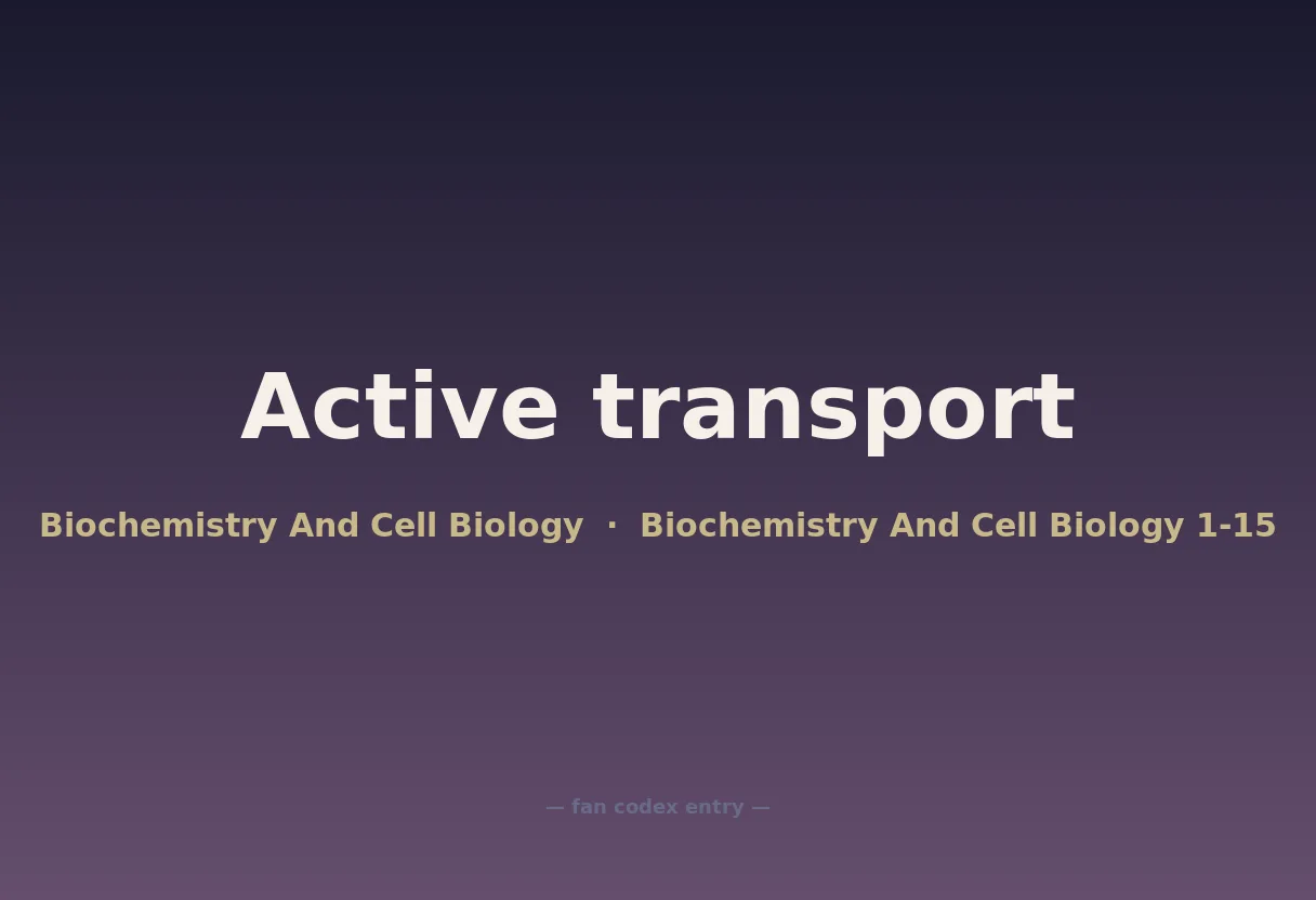 Active transport
