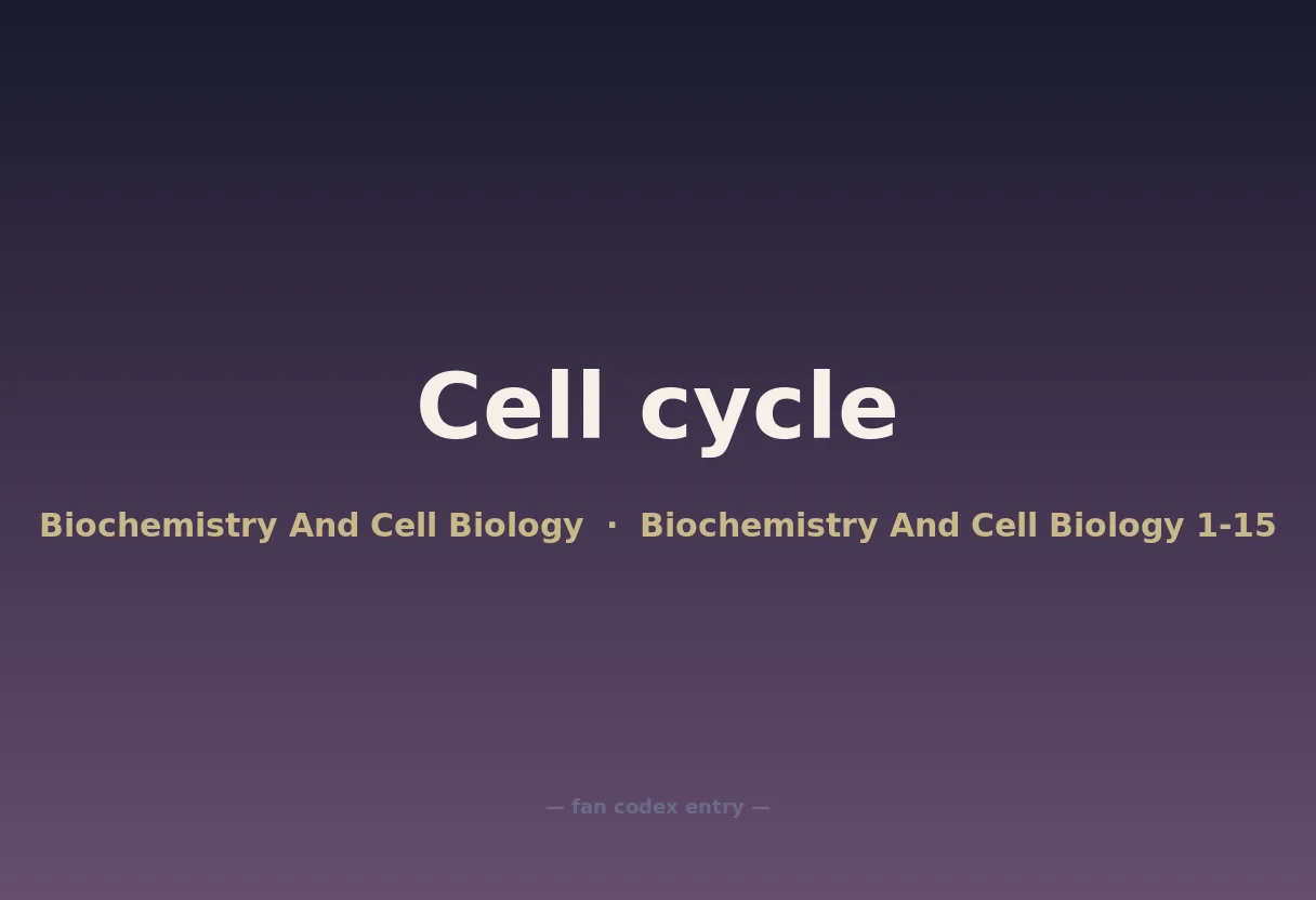 Cell cycle