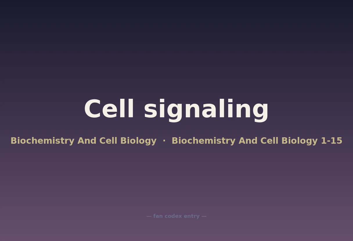 Cell signaling