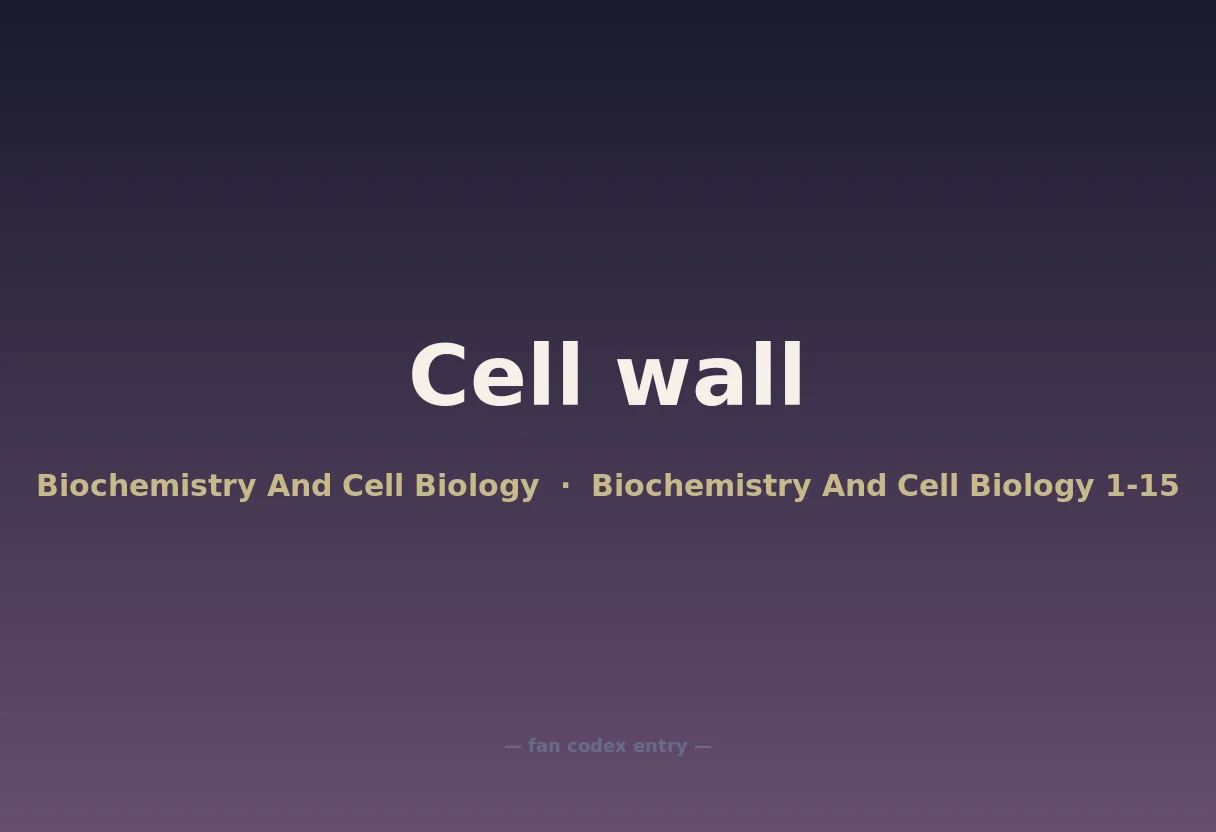 Cell wall
