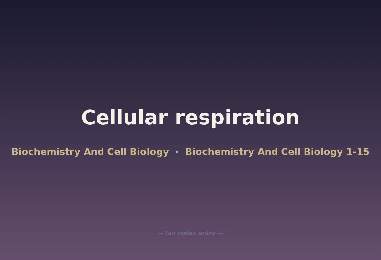 Cellular respiration